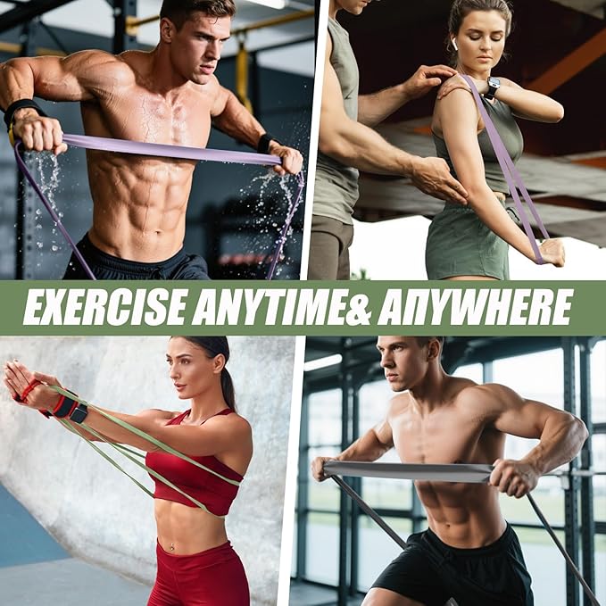 WHATAFIT Resistance Bands, Pull Up Assistance Bands, Exercise Bands, Workout Bands Set for Men and Women Home Fitness, Body Stretching, Strength Training, Physical Therapy - Bloomnest