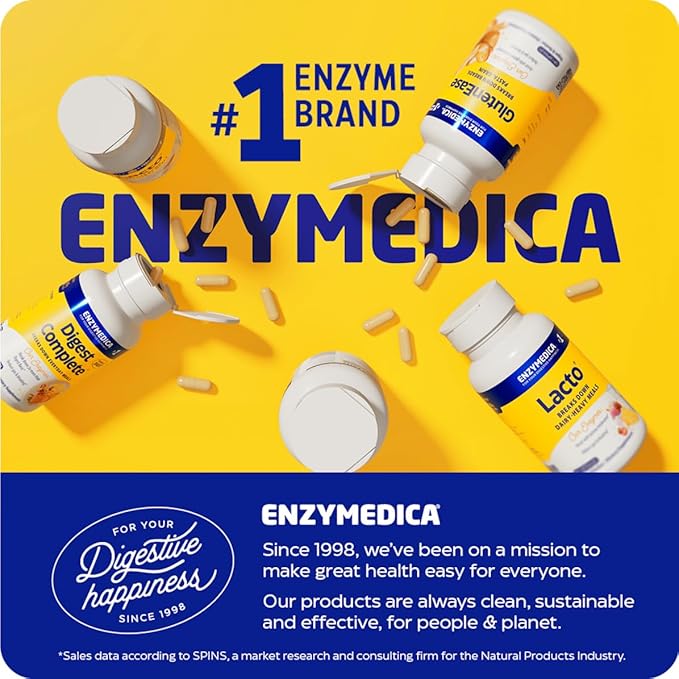 Enzymedica Digest Gold + ATPro, Maximum Strength, Fast-Acting, Helps Digest Large Meals, for Bloating and Gas, 90 Capsules - Bloomnest