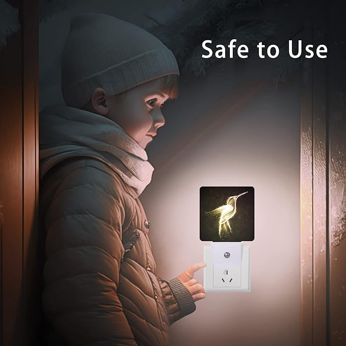 Hummingbird Night Light,Night Lights 0.5W Sleep Friendly for Women/Men Led Night Light Dusk to Dawn Sensor Nightlight for Stairway/Hallway/Kitchen - Bloomnest