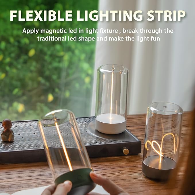 AUGE LIGHT Mini Minimalist Table Lamp Cordless LED Desk Lamp Rechargeable Modern Night Lights Portable Nightstand Lamps Unique Ambient Light Mood Lighting for Bedroom, Beside, Nursery - Bloomnest
