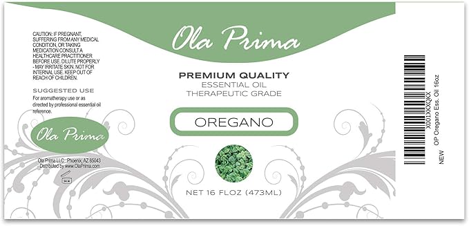 Ola Prima 16 oz Oregano Essential Oil Big Bottle - Bloomnest