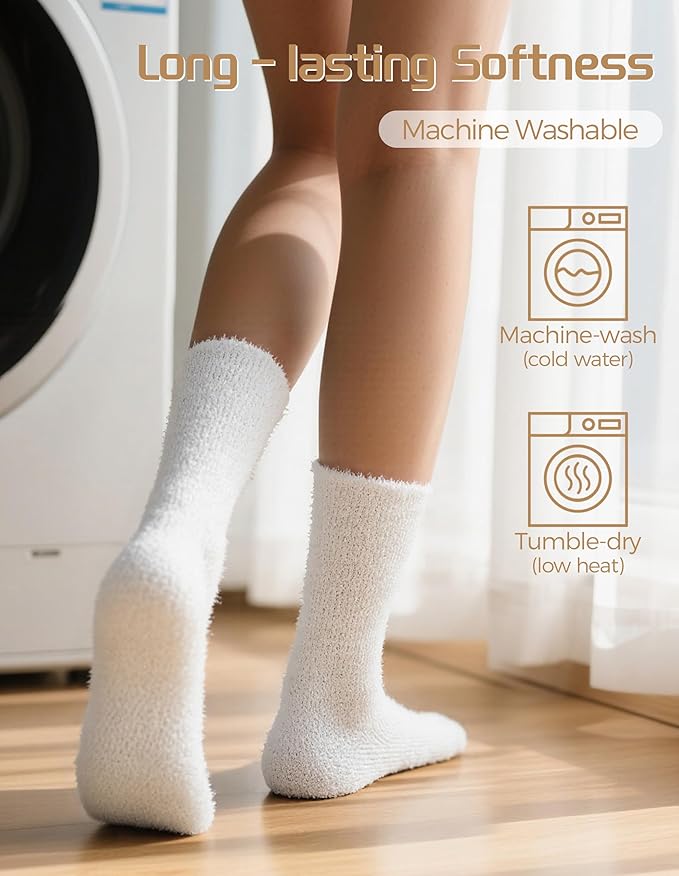 TEHOOK Warm & Cozy Valentines Gifts for Women, Fluffy Fuzzy Plush Sleeping Slipper Socks - Soft Warm Fabric - Bloomnest