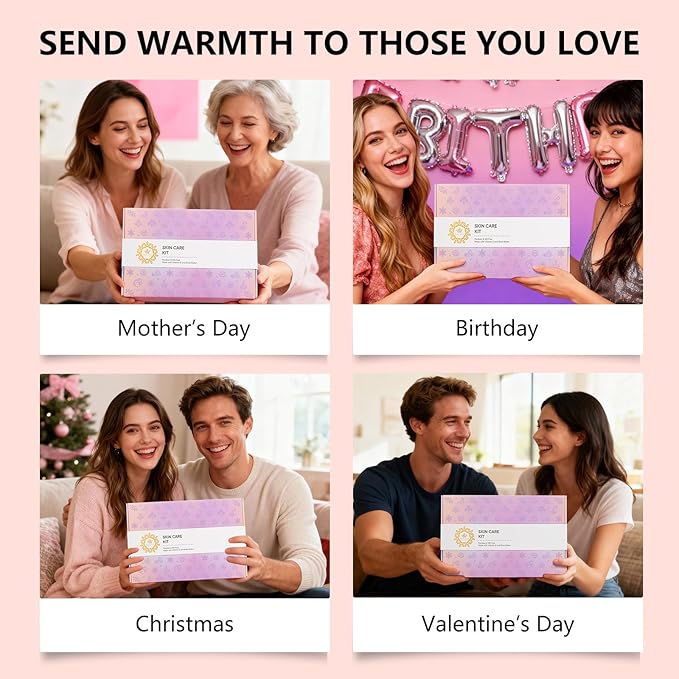 42 Pcs Valentines Day Gifts for Women, Super Fruit Bath and Body Spa Set, Facial Skin Care Kit, Self-Care Gifts Set, Lip Gloss, Face Sheet Mask, Serum, Birthday, Christmas, Present, Anniversary