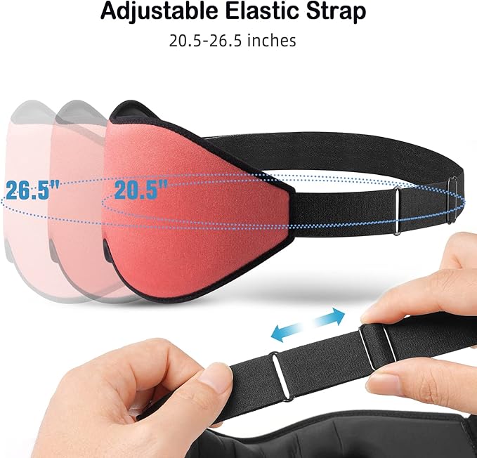 LitBear Sleep Masks for Women, Sleep Eye Mask for Sleeping, Comfortable Night Sleeping Mask, Soft Contoured Eye Cover for Sleeping with Elastic Strap for Side Sleeper Flying Shift Worker Light Sleeper - Bloomnest