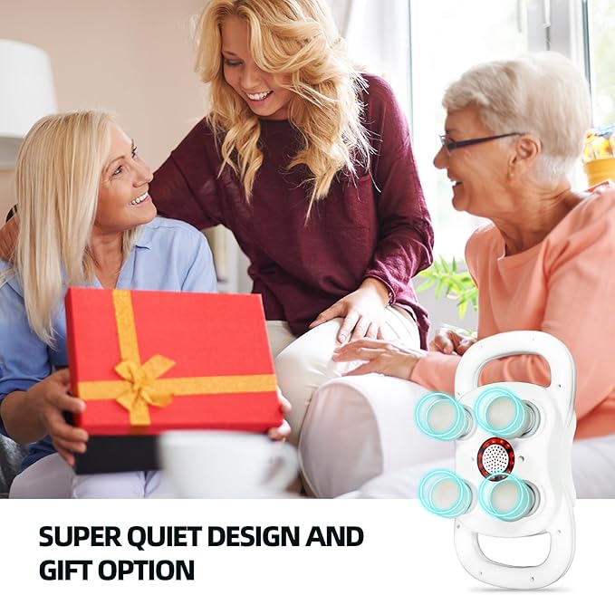 DEITY Massage Gun Deep Tissue, 4 Heads Handheld Electric Body Massager, Percussion Massager for Pain Relief, Perfect Gifts for Man Women, White - Bloomnest