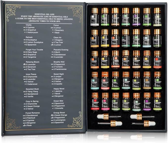 35PCS Aromatic Essential Oils Gift Set – Perfect for Candle Making, Humidifiers, Diffusers, and Burners – Long-Lasting Scents. - Bloomnest