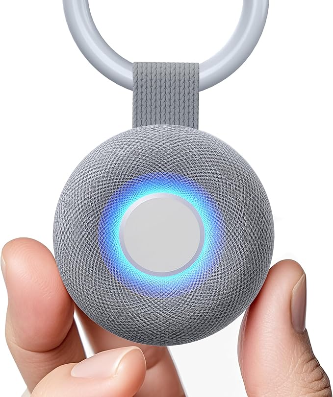 Portable Sound Machine - White Noise Sound Machine for Baby, Travel Donut Sound Machine for Sleep, 15 Soothing Sounds & 7 Colors Night Light, Breathing, Baby Shusher, Registry Gift, Grey