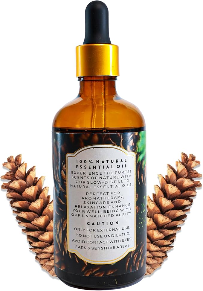 Luxurious Cedarwood Essential Oil by Enhanced Essentials|Pure & Natural|for Home,Diffusers,Skin,Aromatherapy, Bath,Massage,Perfume,Gifting,Soap & Candle Making|with Glass Dropper| 3.38 fl oz (100 ml) Bloomnest