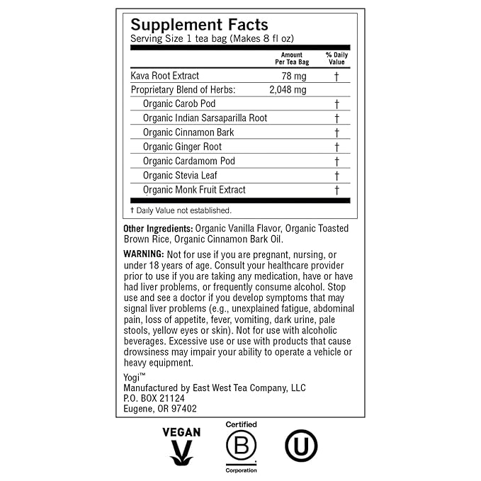 Yogi Tea, Kava Stress Relief, 16 Count - Bloomnest