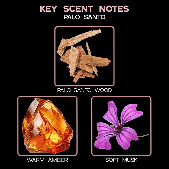 LOVSPA Palo Santo Diffuser Oil - Luxury Essential Oils for Diffuser Refill & Air Freshener Room Spray - Long-Lasting & Natural Home Fragrance, Scented Oil for Diffusers, USA Made, 4oz - Bloomnest