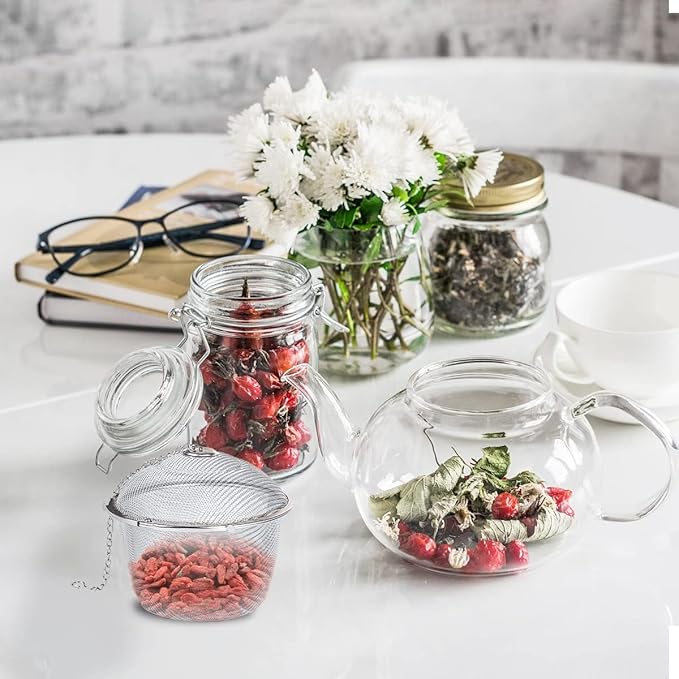 Extra Large Stainless Steel Twist Lock Mesh Tea Ball Tea Strainer Filter Spice Infuser 11cm/4.3 inch - Bloomnest