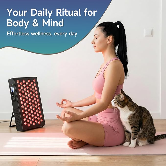 Red Light Therapy Box, 5in1 LED with 630-660-810-830-850, Metal Case, 3 Modes Red Light Panel with Soft Belt, 6 Timing Set - 9 Pulse Modes - 4-Level - Red Light Therapy Panel for Body Bloomnest