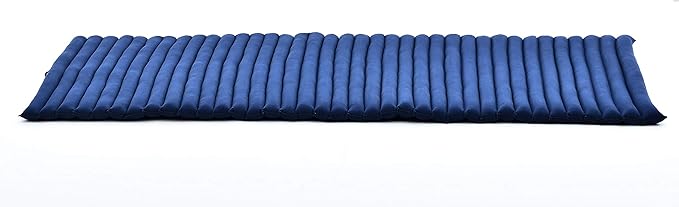 Leewadee - Foldable Floor Mattress - Japanese Roll Up Futon -Trifold Tatami Mat- Guest Floor Bed - Camping Mattress - Thai Massage Mat, Kapok Filled, 75 x 28 inches, Blue - Bloomnest