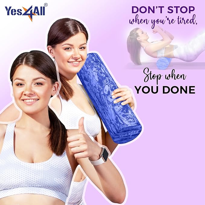 Yes4All EVA Firm Foam Roller for Back - Round Back Roller for Exercise, Yoga & Pilates 12/18/24/36 inch - Bloomnest