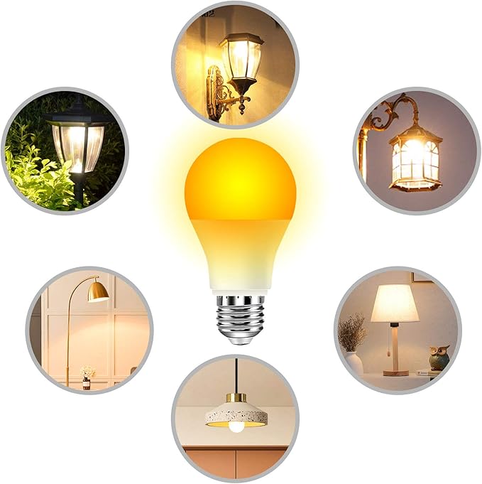 Neporal Amber Light Bulbs 9W, Soft Warm Sleep Light Bulbs 60W Equivalent, Blue Light Blocking Amber Night Light 1800K, Bedtime Light Bulb for Healthy Sleep,1Pack - Bloomnest