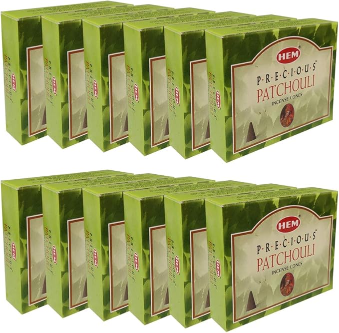 Precious Patchouli Incense Cones and Cone Incense Burner Bundle Insence Insense Hem Incense