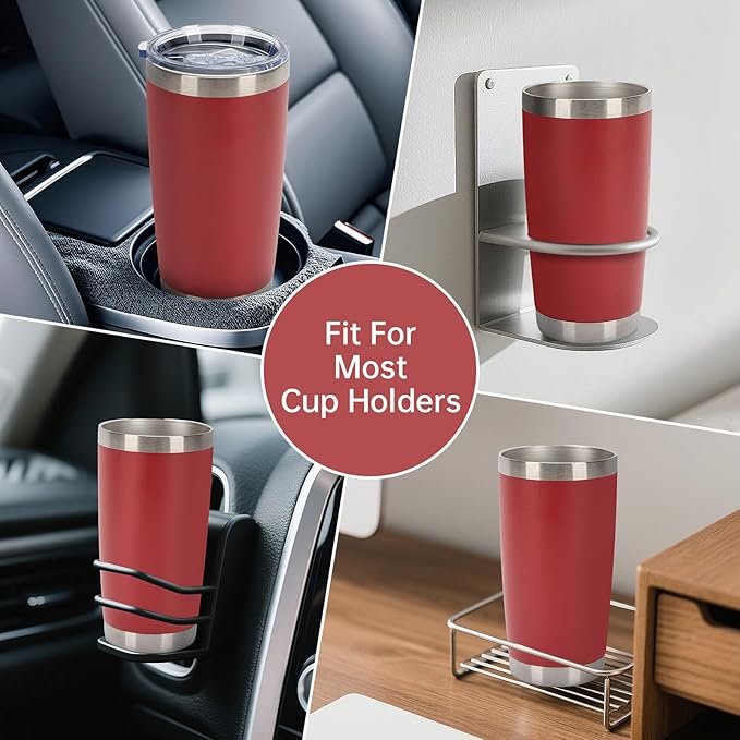 IEOVIEE 32 Pack, 20oz Stainless Steel Bulk Tumblers with Lids and Straws, Double Wall Insulated Travel Mug, Durable Powder Coated Tumbler Bulk Cup for Cold and Hot Drinks(Red) - Bloomnest