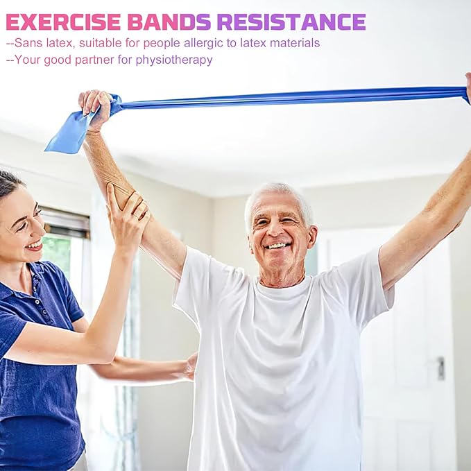 5 Pcs Resistance Bands, Professional Exercise Bands Elastic Stretch Bands for Fitness Yoga Pilates Stretching Strength Training, Workout Bands for Women and Men Home Gym - Bloomnest