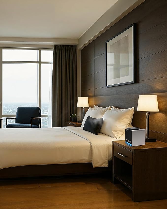 Smart Aroma Dual-Scent Waterless Essential Oil Diffuser, Cold Air Tech Scent Air Machine for 2000 Sq Ft, 2×200ml Hotel Collection Diffuser for Home & Office (Gold Titanium, Two Scents)