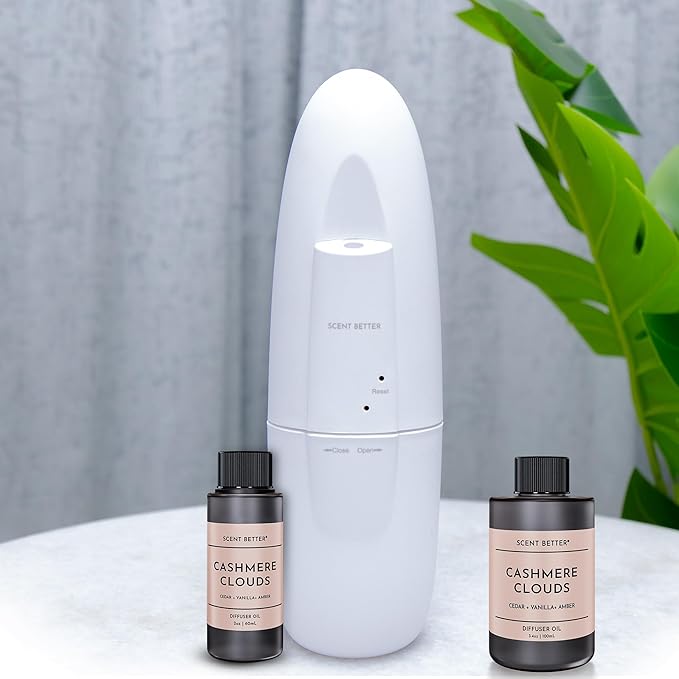 Scent Better Cashmere Clouds Aroma Essential Oil Blend: an Aromatherapy Blend of Cedar, Vanilla, and Amber for Ultrasonic Diffusers & Nebulizers (3.3 Fl Oz, 100 mL) - Bloomnest
