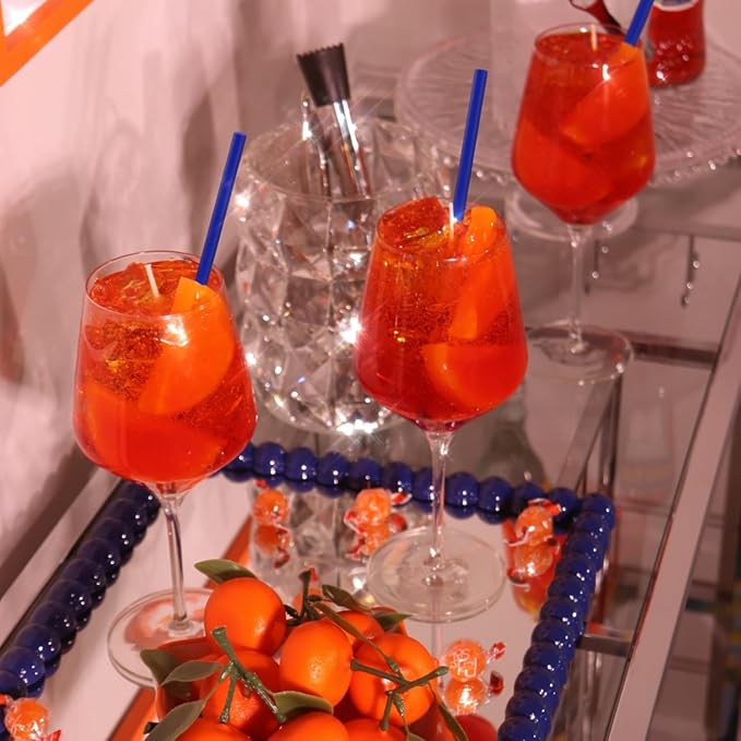 Aperol Spritz Citrus Candle, 140 Hour Long-lasting Burn Handcrafted Decorative Candles for Home Scented, Bar Cart Accessories & Kitchen Decor Orange Candle, Unique Birthday Candles - Bloomnest