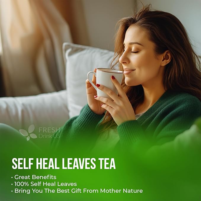 FreshDrinkUS, Premium Self Heal Leaves Loose Leaf Tea β 4oz (113g) Cut & Dried Herbal Leaves | Naturally Aromatic | Caffeine-Free Herbal Infusion | 100% Natural Loose Leaves. Preservative-Free. Vegan - Bloomnest