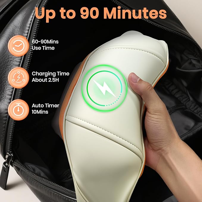 Gifts for Women / Men: 2025 NEW Shiatsu Neck Massager with Heat, Brushless Neck Massager for Pain Relief Deep Tissue with 3 Modes, Deep Kneading Shoulder and Back Massagers, Dad / Mom Gifts Birthday - Bloomnest