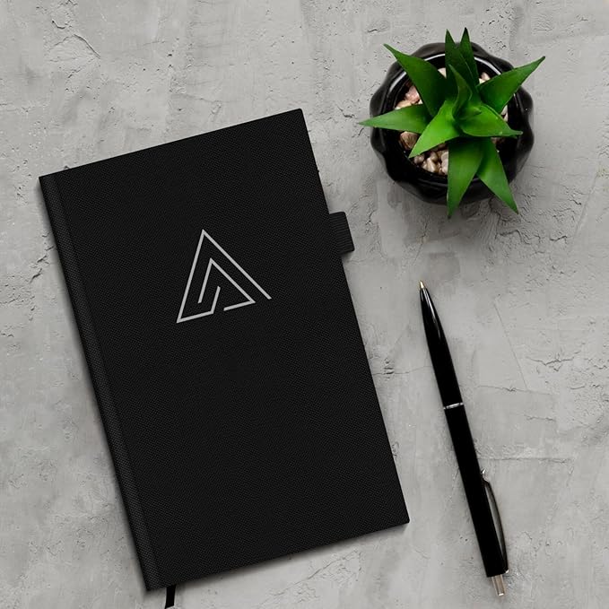 Self-Mastery Journal for Men - Gratitude and Productivity Journal for More Happiness, Positivity, Growth, Mindfulness, Self Care and Reflection - Guided Inspirational Journals for Men & Women (Black) Draphy