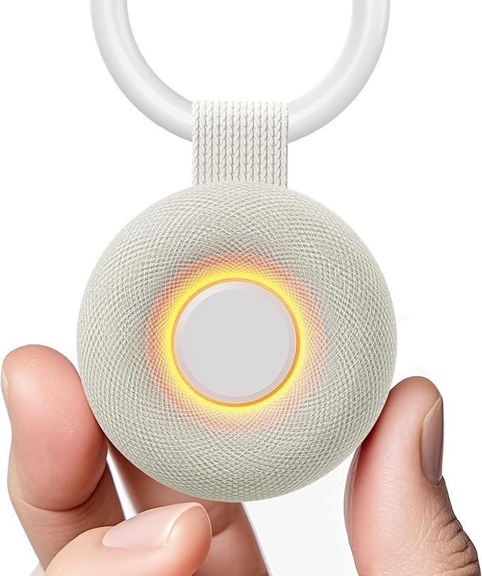 Portable Sound Machine - White Noise Sound Machine for Baby, Travel Donut Sound Machine for Sleep, 15 Soothing Sounds & 7 Colors Night Light, Breathing, Baby Shusher, Registry Gift, Beige - Bloomnest