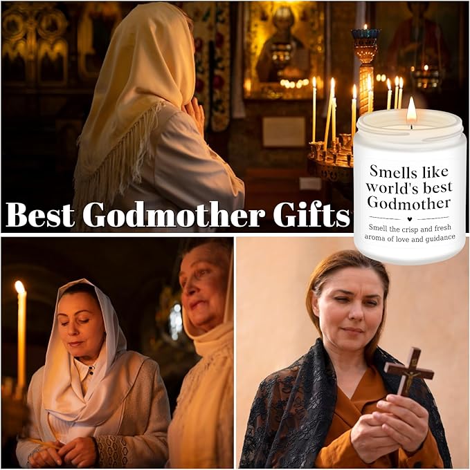 Homsolver Godmother Gifts from Godchild, Godmother Proposal Gift,Mothers Day Birthday Christmas Gifts for Godmother's, Godmother's Scented Candles - Bloomnest