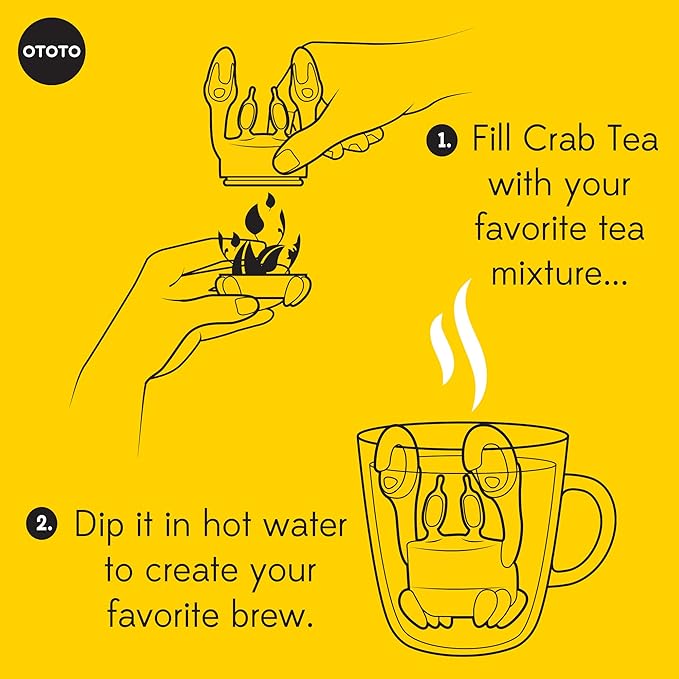 NEW!!! Crab Tea Infuser by OTOTO - Cute Tea Infuser, Tea Accessories For Tea Lovers, Kitchen Accessories, Funny Gifts, Tea Infusers Loose Tea, Leaf Tea Steeper, Tea Diffuser 1 Size - Bloomnest