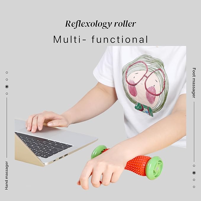 Reflexology Foot Massager Tool, Plantar Fasciitis Relieve Diabetic Neuropathy,Acupressure Trigger Point Therapy, Heel Arch Arthritis - Bloomnest