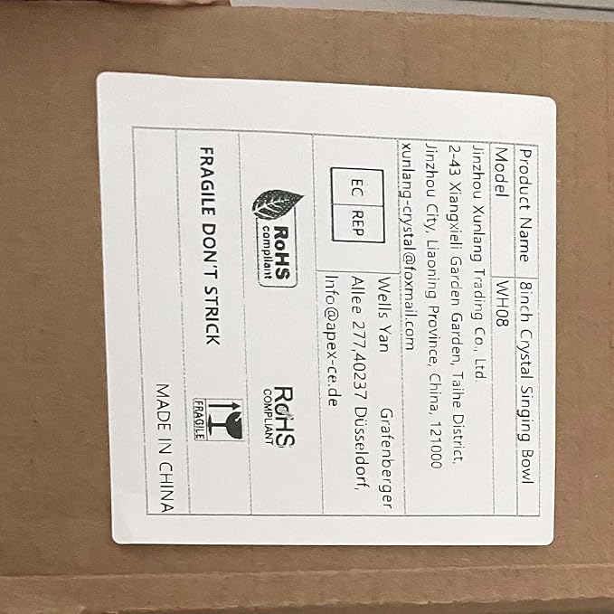 Hye-eun 528HZ 8 Inch C Note Flower of Life Crystal Singing Bowl Sound Healing Meditation Crystal Bowl Sound Bath Bowl Sound Bath Singing Bowl (Gold without bag)