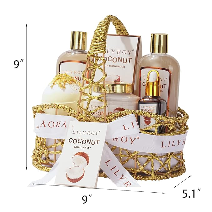Valentines Day Gifts for Women and Men - 8-Piece Luxury Bath & Body Gift Set for Women Self Care Kit Spa Gift Baskets | Mothers Day Gifts for Mom, Birthday, Christmas Gift, All Occasion Present - Bloomnest