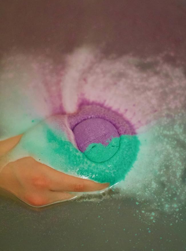 EvolutionUSA Black Epic Superhero Bath Bombs for Kids, 6 Super Hero Bath Bombs with Toy Inside, Lush Childrens Bathbombs, Organic Bathbomb with Surprise Inside, Fizzy Fun Superhero Bath Balls - Bloomnest