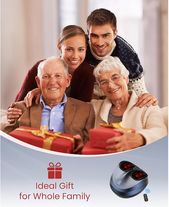 BOB AND BRAD Foot Massager Machine with Heat and Remote-FSA & HSA Eligible, Electric Shiatsu Deep Kneading Foot Massager with 4 Level, Relieve for Plantar Fasciitis and Neuropathy Pain - Bloomnest