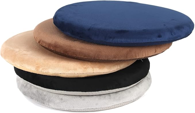Sigmat 15" Round Seat Cushion, Memory Foam Stool Cushion for Stool Chair Black - Bloomnest