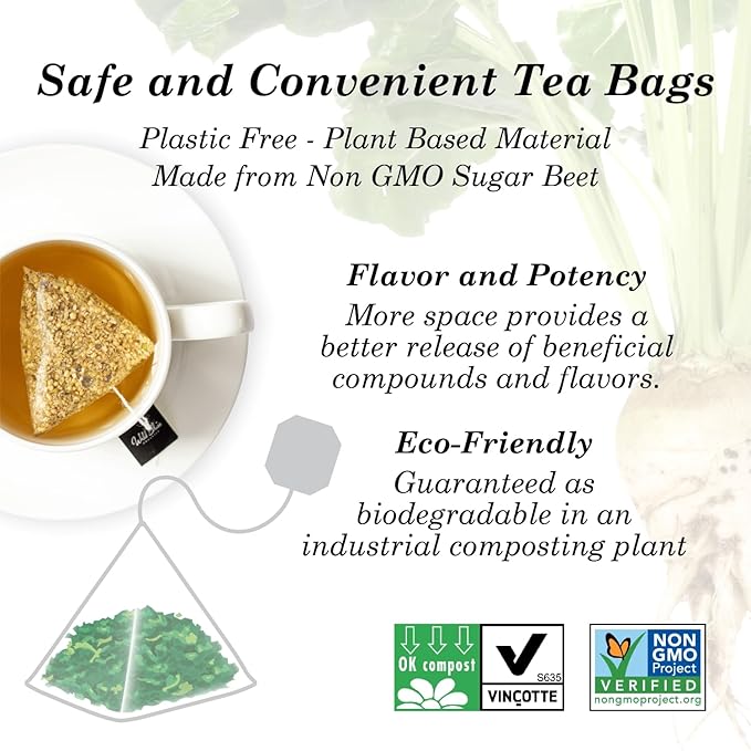 Wild Bliss Organic Elderflower Herbal Tea - Caffeine Free Elder Flowers Tisane - Pharmacopoeia Potency - 20 Plant Based Tea Bags - Bloomnest