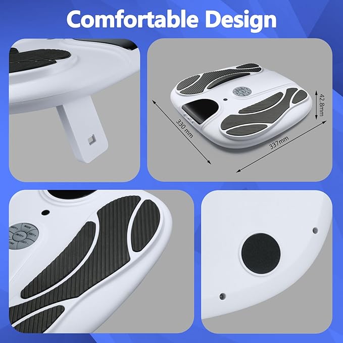 Foot Massager for Neuropathy, Rechargeable FSA EMS Foot Circulation Stimulator with 8 TENS Muscle Stimulation for Relieving Plantar Fasciitis, Swelling and Pain White - Bloomnest