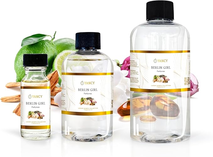 YANCY Berlin Girl Luxury Collection Fragrance Oil (1/2 oz), Bold Modern Floral Aroma, Ideal for Diffusers, Oil Burners & Aroma Lamps, Edgy and Feminine Scent for Urban Vibes YancySpa