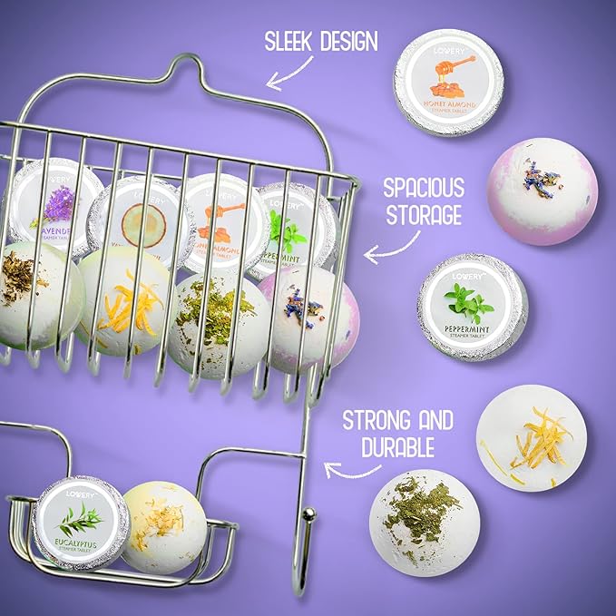 Essential Oil Shower Steamers and Bath Bombs Set - Lavender, Peppermint, Vanilla Coconut, Eucalyptus, Honey Almond Scented Aromatherapy Vaporizing Tablets, Relaxation Gifts for Women, 11pc - Bloomnest