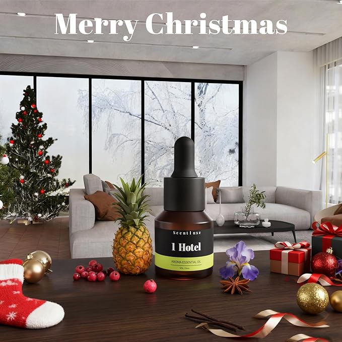 Essential Oil & Aromatherapy Diffuser Oils by The 1 Hotel Scent - Pepper, Lemon, Patchouli Notes. Premium 15mL Glass Dropper Bottle for Ultrasonic/Waterless Diffusers, Crafting 5-Star Hotel Fragrance - Bloomnest