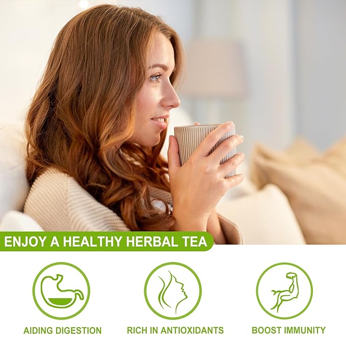 FullChea - Moringa Tea, 50 Teabags - Pure & Natural Moringa Leaves, Cultivated From India - Herbal Tea for Supporting Digestion & Immune System - Non-GMO - Caffeine-free - Bloomnest