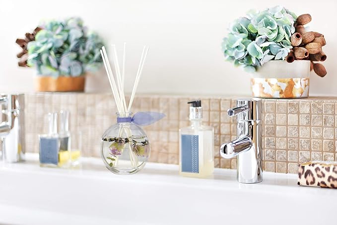 LOVSPA Reed Diffuser Set, Spa Lavender Scented Oil Diffuser with Sticks, Home Fragrance Accessories for Bathroom Shelf Decor, Aroma Diffusers for Home or Office Desk, USA Made - Bloomnest
