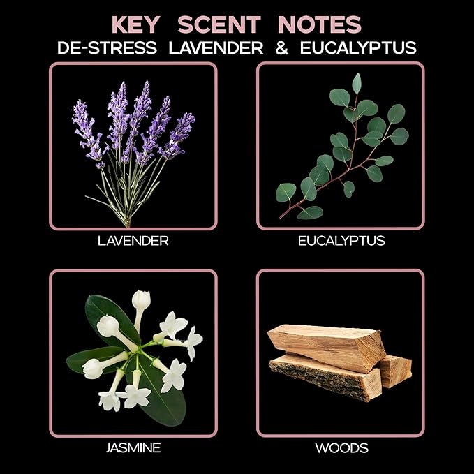 LOVSPA DE-Stress Lavender Eucalyptus Diffuser Oil - Luxury Essential Oils for Diffuser Refill & Air Freshener Room Spray - Long-Lasting Home Fragrance, Scented Oil for Diffusers, USA Made, 4oz - Bloomnest