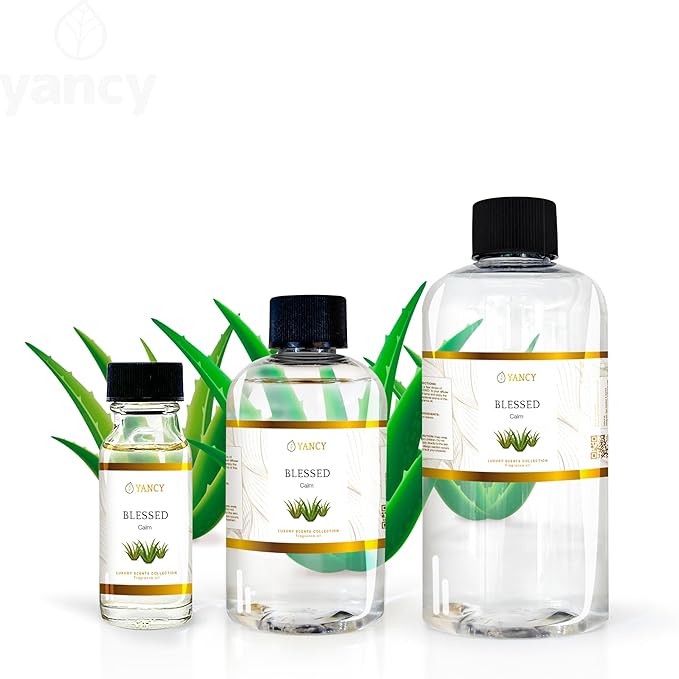 YANCY Blessed Luxury Collection Fragrance Oil (8 oz), Soft Spiritual Scent, Ideal for Diffusers, Oil Burners & Aroma Lamps, Calming Aroma to Set a Peaceful Intention YancySpa