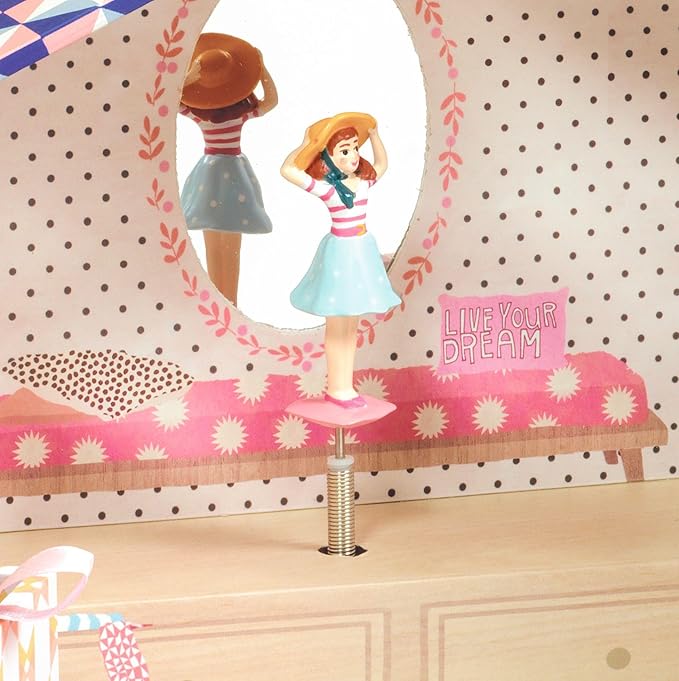 DJECO Musical Jewelry Box for Kids - Treasure Boxes Unicorn Dream -Storage for Necklace, Bracelets, Rings, Earrings, Small Toys, Decorations, Keepsake & Trinkets - Safe for Ages 6+ Boys & Girls - Bloomnest