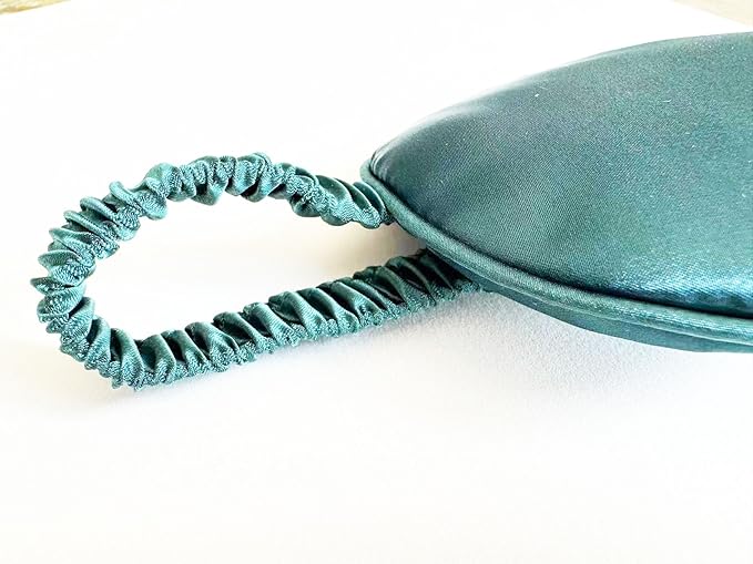 Silk Eye Mask for Sleeping - Satin Eye Cover with Silk Storage Bag Green - Bloomnest