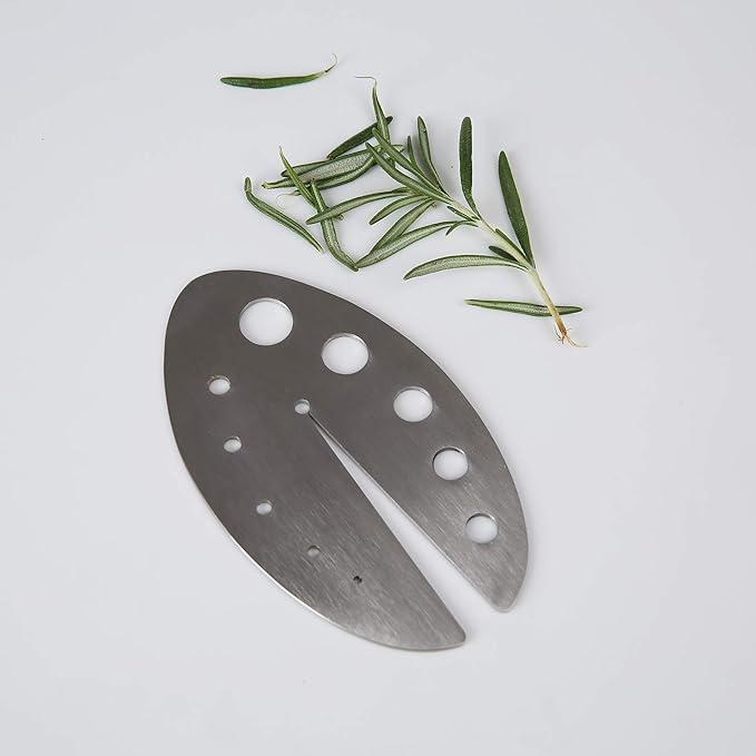 Herb Stripper Tool, Stainless Steel Herb Leaf Zipper for Kale, Chard, Collard Greens, Rosemary and Thyme - Bloomnest