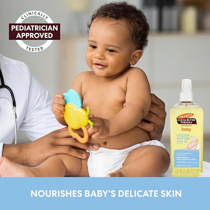 Palmer's Cocoa Butter Formula Gentle Baby Oil, 5.1 fl oz, Nourishing for Delicate Skin, Vitamin E Baby Essentials - Bloomnest
